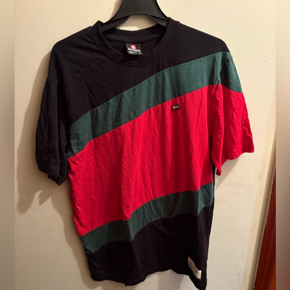 Men's SouthPole Black, Red, and Green T-Shirt